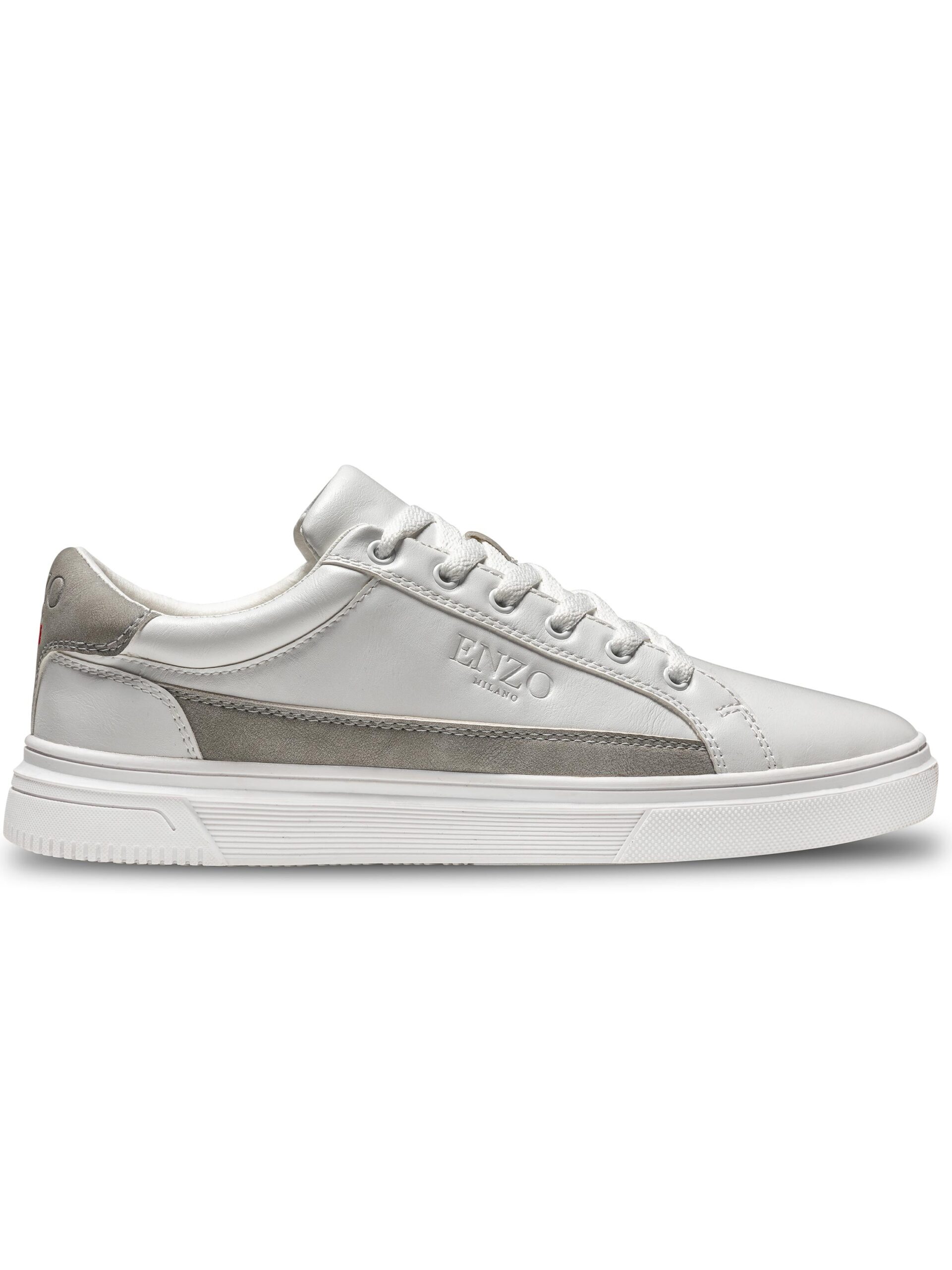 Enzo Milano | Mens Sienna Lace Up Trainers - White / UK 6